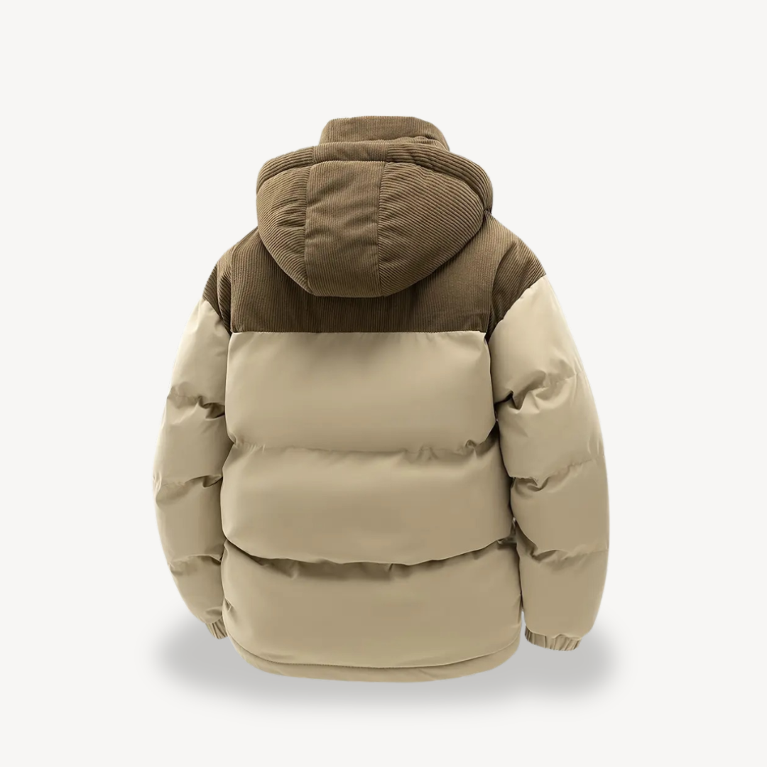 Herre Vinterjakke Med Hette Moderne Design 6