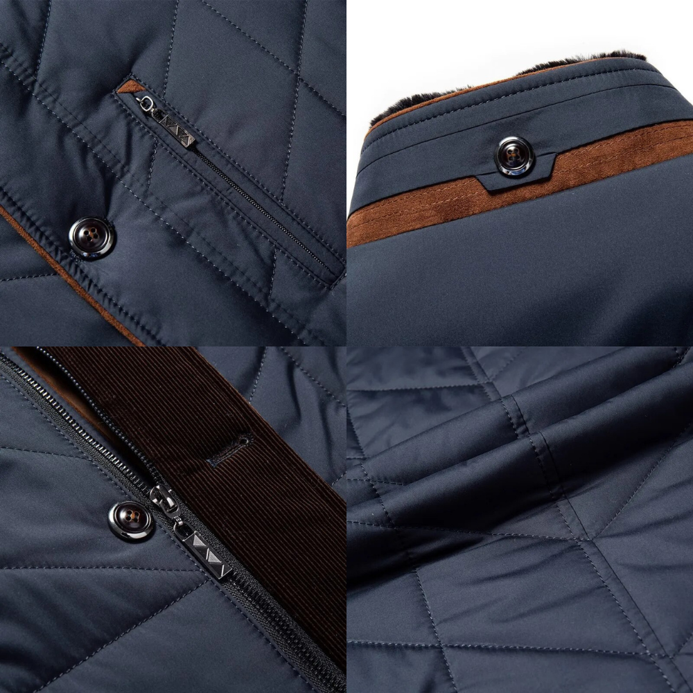 Herre Vinterjakke Moderne Design med Varmeisolasjon 4