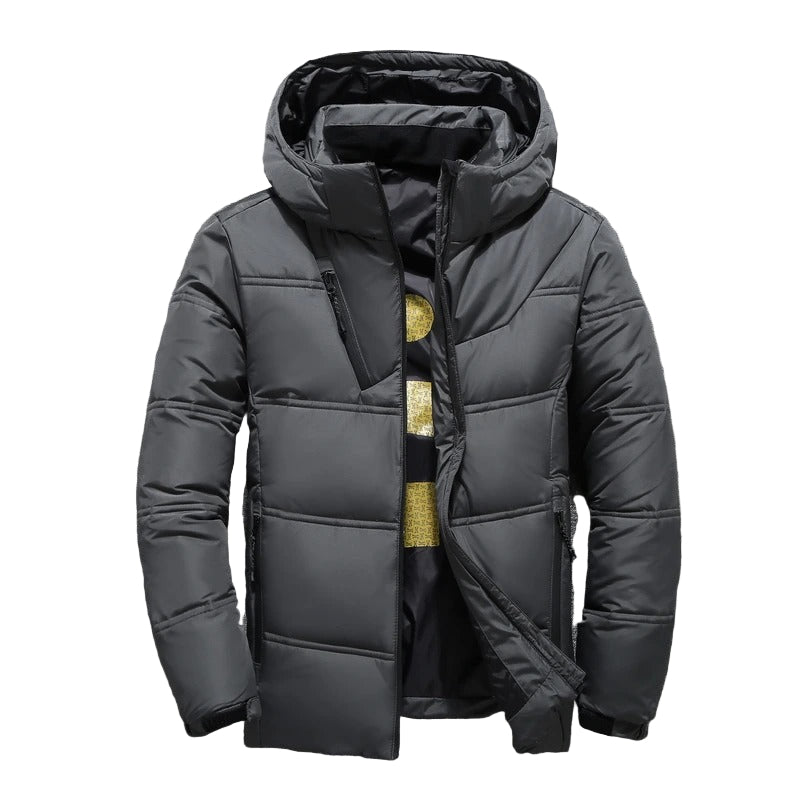 Herre Vinterjakke Puffer Lett Isolert Vanntett Materiale 1
