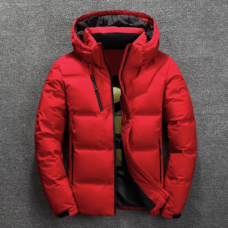 Herre Vinterjakke Puffer Lett Isolert Vanntett Materiale 2