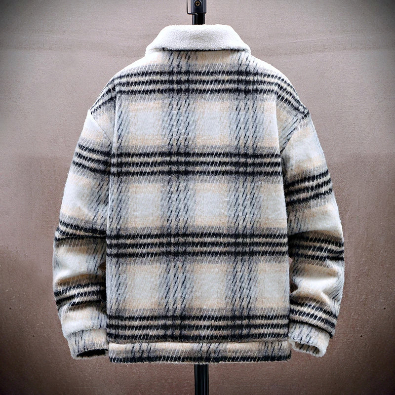 Herre Vinterjakke Rutete Design 3