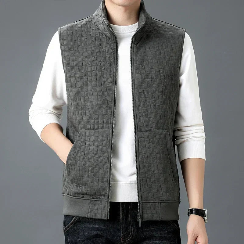 Herre Zip Vest med Dype Lommer 2