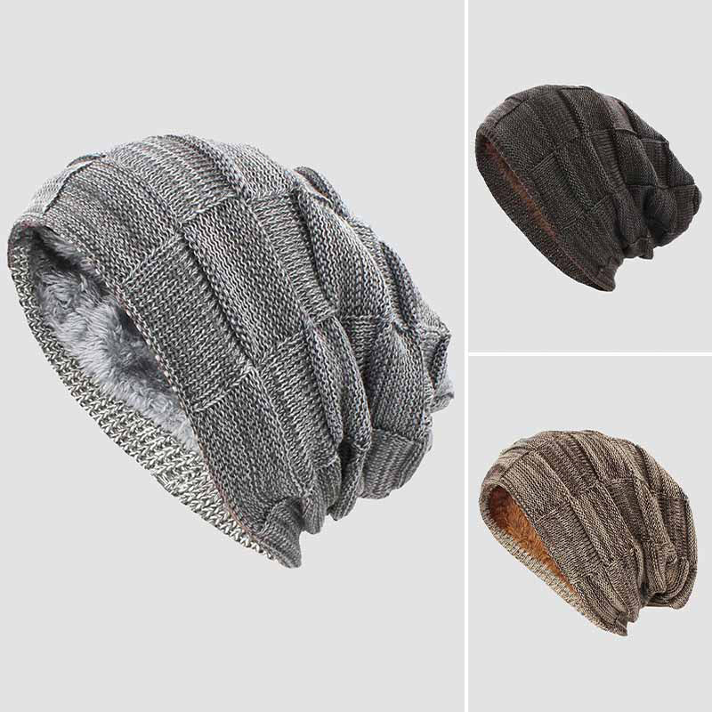 Herre løs strikket beanie 3