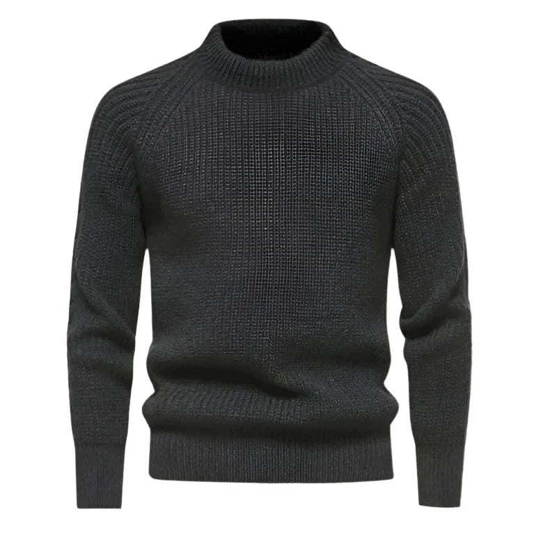 Herregenser Rund Hals Ribbet Design Komfortabel Stil 9