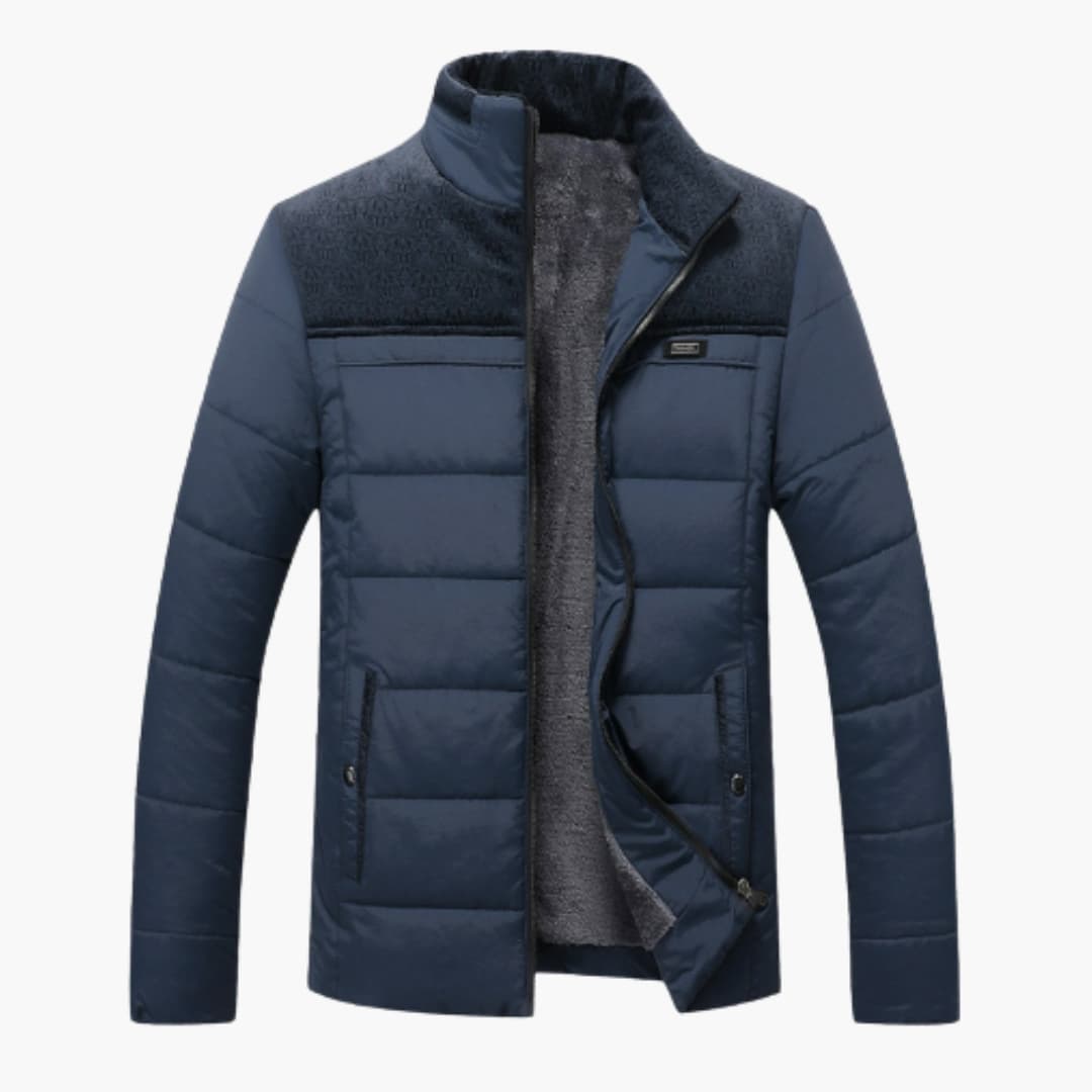 Herrejakke med stående krage og moderne design 1