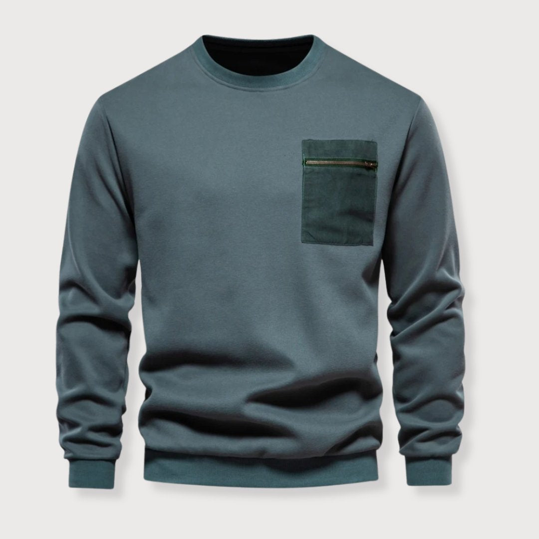Herreshirt Rund Hals med Brystlomme Modern 1