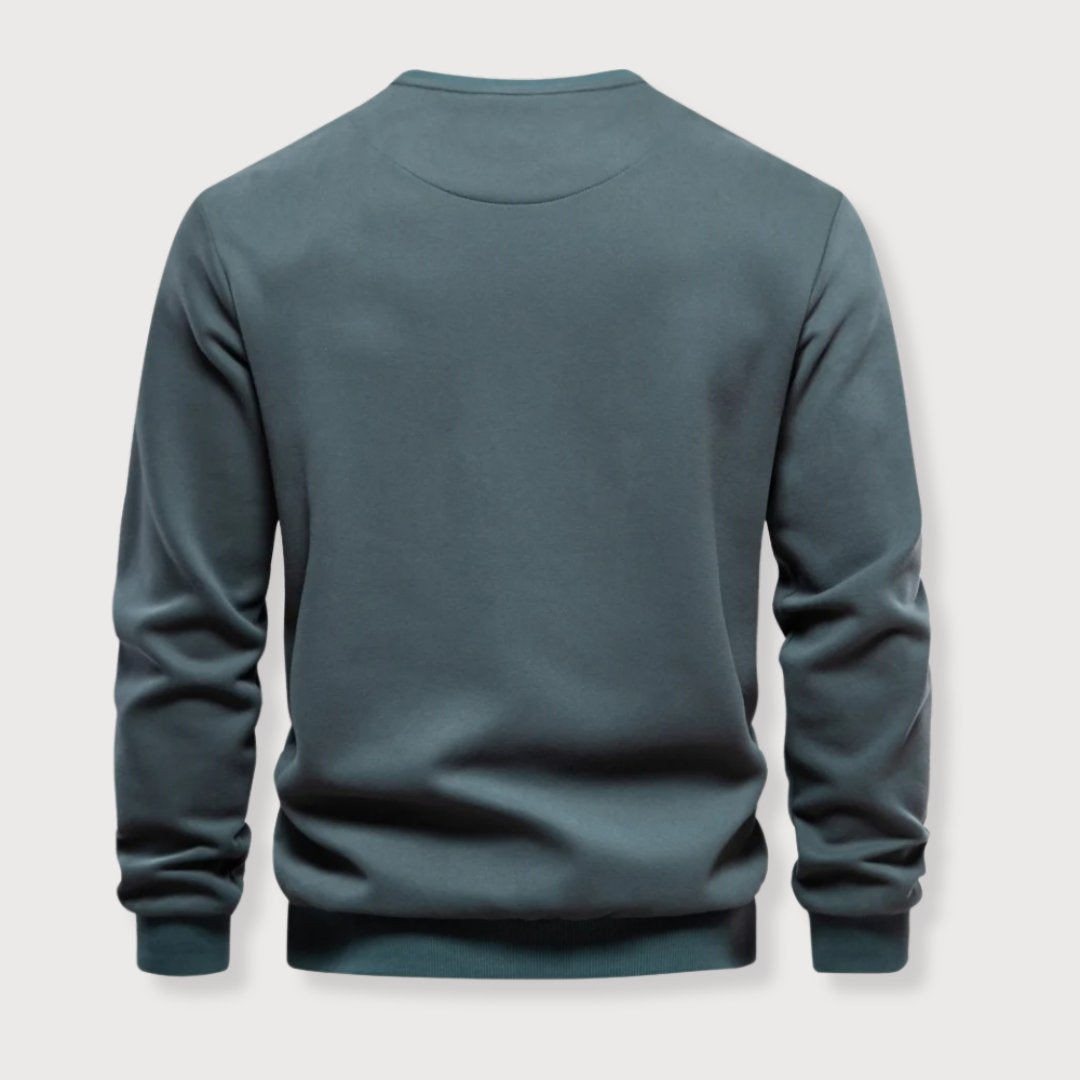 Herreshirt Rund Hals med Brystlomme Modern 3