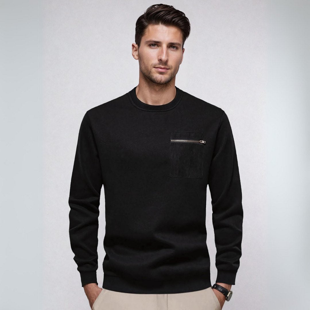 Herreshirt Rund Hals med Brystlomme Modern 6