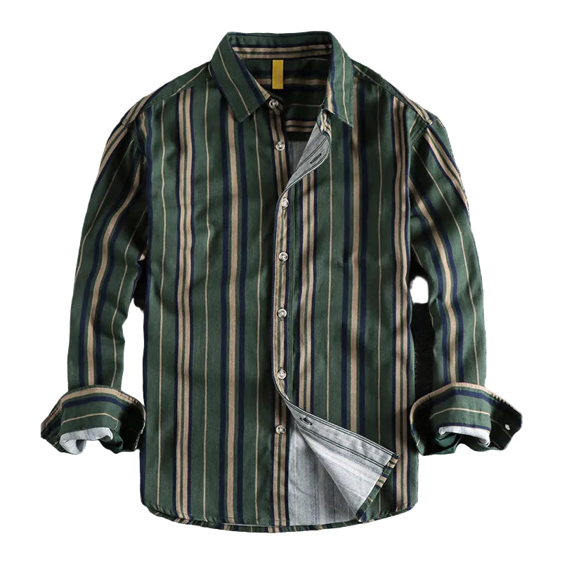 Herreskjorte Stripete Polokrage 0