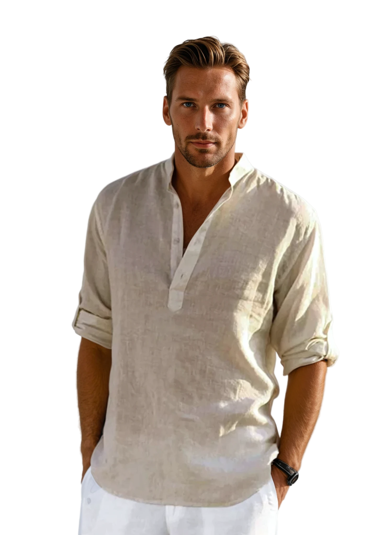 Herreskjorte Tidløs stil Sommerlig Pustende 0