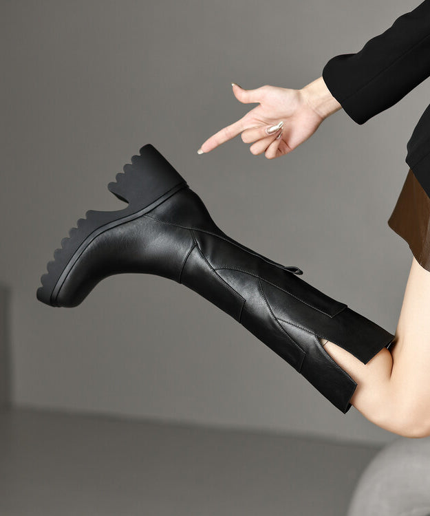 Herresko Chunky Cowhide Lær med Glidelås 1