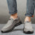 Herresko Loafers Retro Håndlaget Lær og Tekstil Fritidssko 1