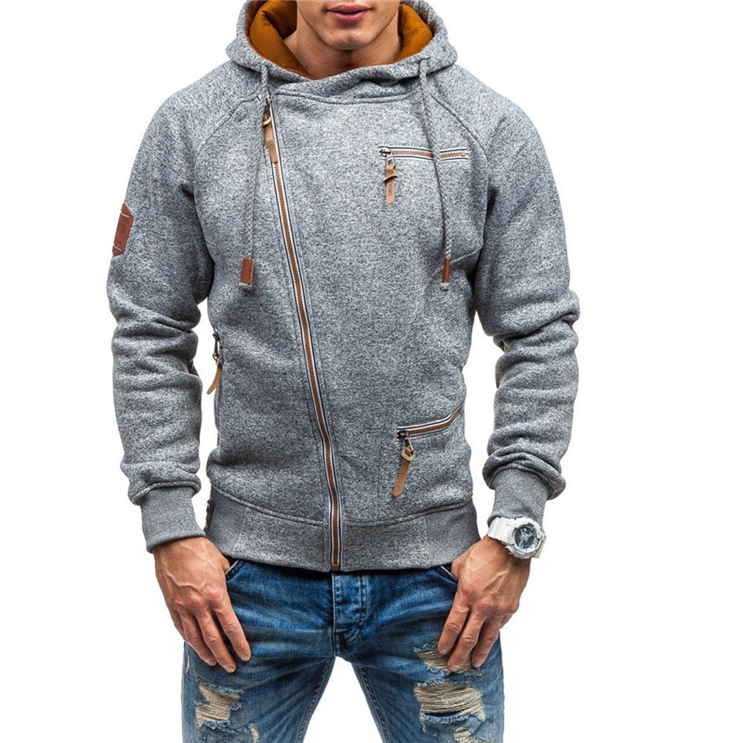 Hettegenser Herre Med Glidelås Uformell Stil 3