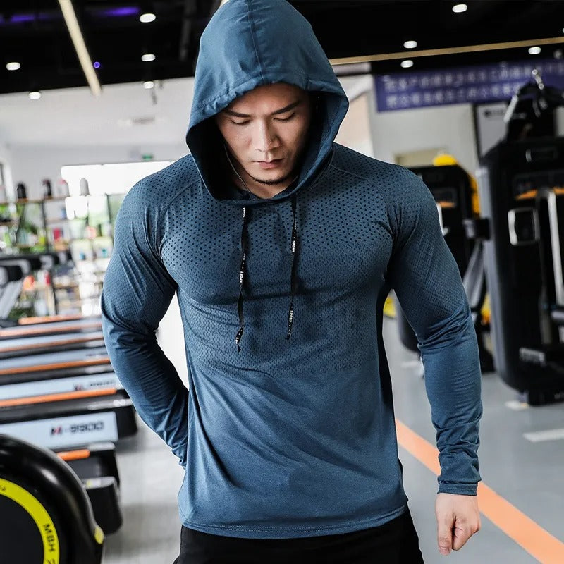 Hoodie Herre Slim Fit Pustende Polyester 2