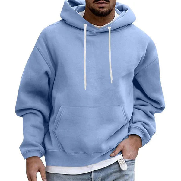Hoodie Herre med Lommer Mykt Stoff Moderne Design 0
