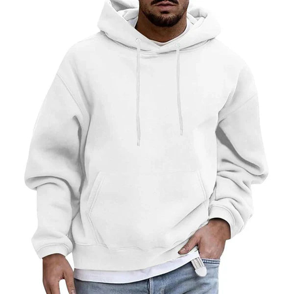 Hoodie Herre med Lommer Mykt Stoff Moderne Design 1