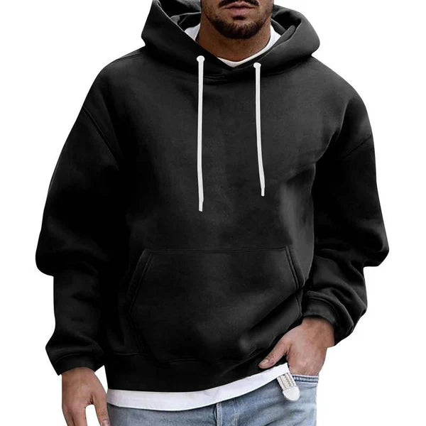 Hoodie Herre med Lommer Mykt Stoff Moderne Design 2