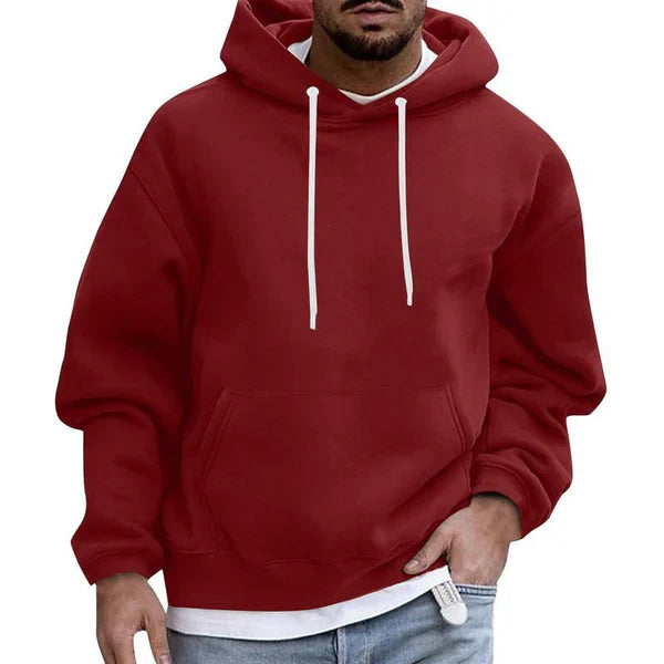 Hoodie Herre med Lommer Mykt Stoff Moderne Design 3
