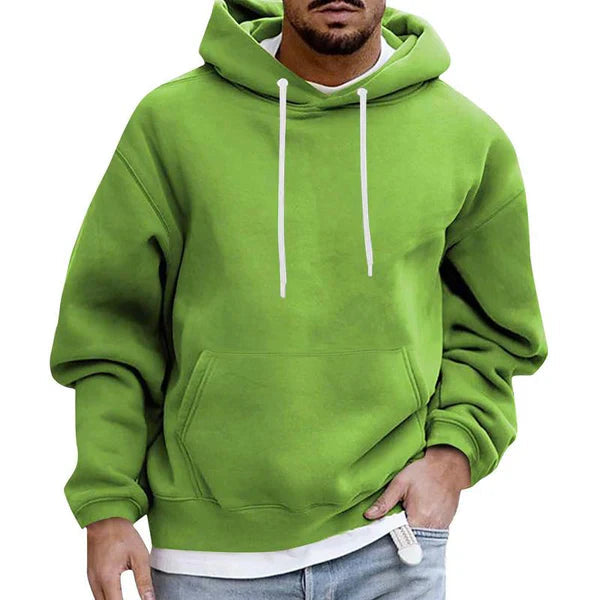 Hoodie Herre med Lommer Mykt Stoff Moderne Design 5