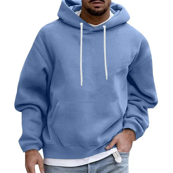 Hoodie Herre med Lommer Mykt Stoff Moderne Design 6