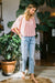 Høyt liv Ankel Rett Jeans Lys Denim 1