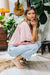 Høyt liv Ankel Rett Jeans Lys Denim 3