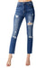 Høyt liv Distressed Avslappede Skinny Jeans 0