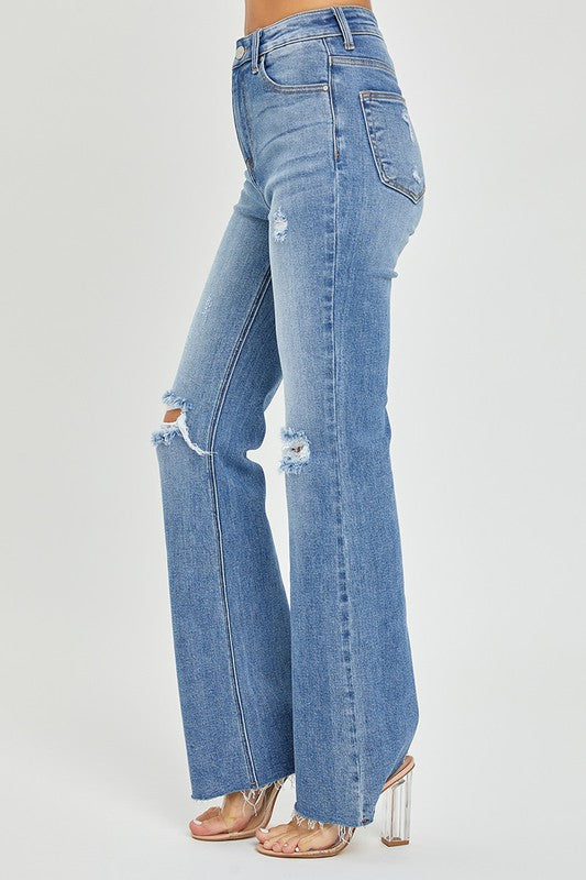 Høyt liv Flare Jeans Medium Denim 2