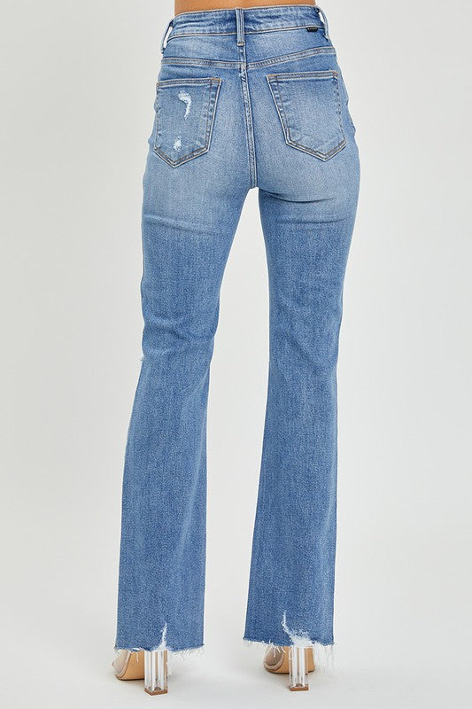 Høyt liv Flare Jeans Medium Denim 3
