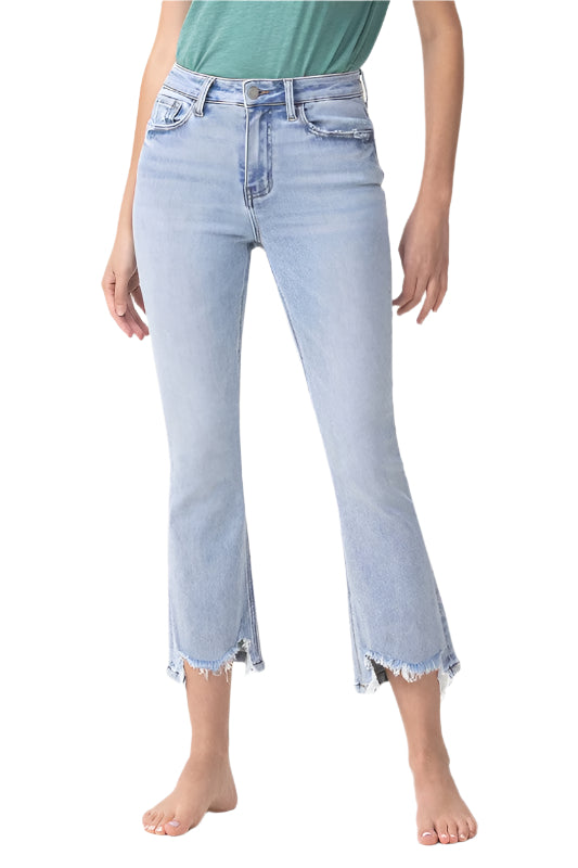 Høyt liv Kick Flare Jeans Lys Denim 0