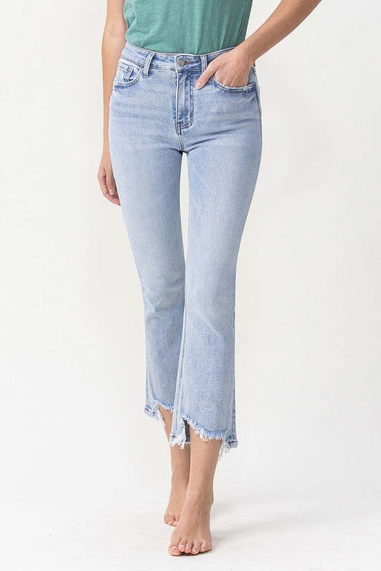 Høyt liv Kick Flare Jeans Lys Denim 1