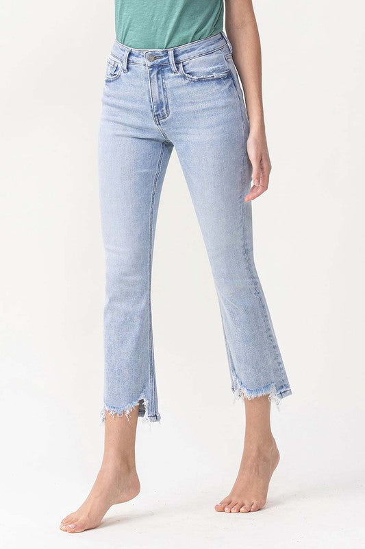 Høyt liv Kick Flare Jeans Lys Denim 2