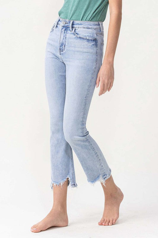 Høyt liv Kick Flare Jeans Lys Denim 3