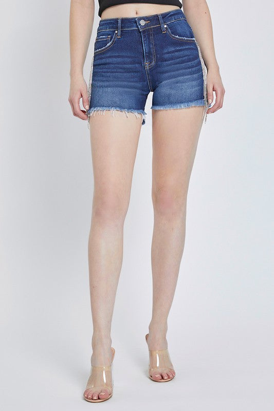 Høyt liv Rhinestone Frynse Shorts 2