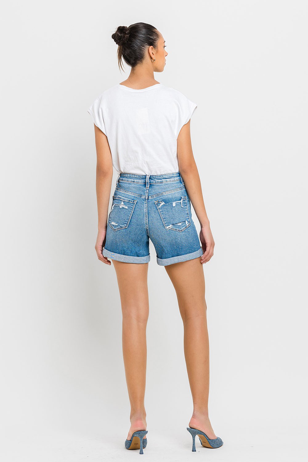 Høyt liv Rolled Cuff Shorts Denim 2