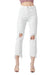 Høyt liv Straight Crop Jeans for Damer i Hvit 0