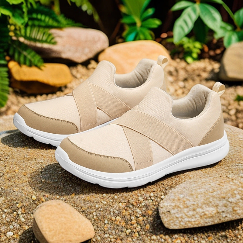 Joggesko Dame Slip-On med Elastisk Overdel og Sklisikker Såle 3