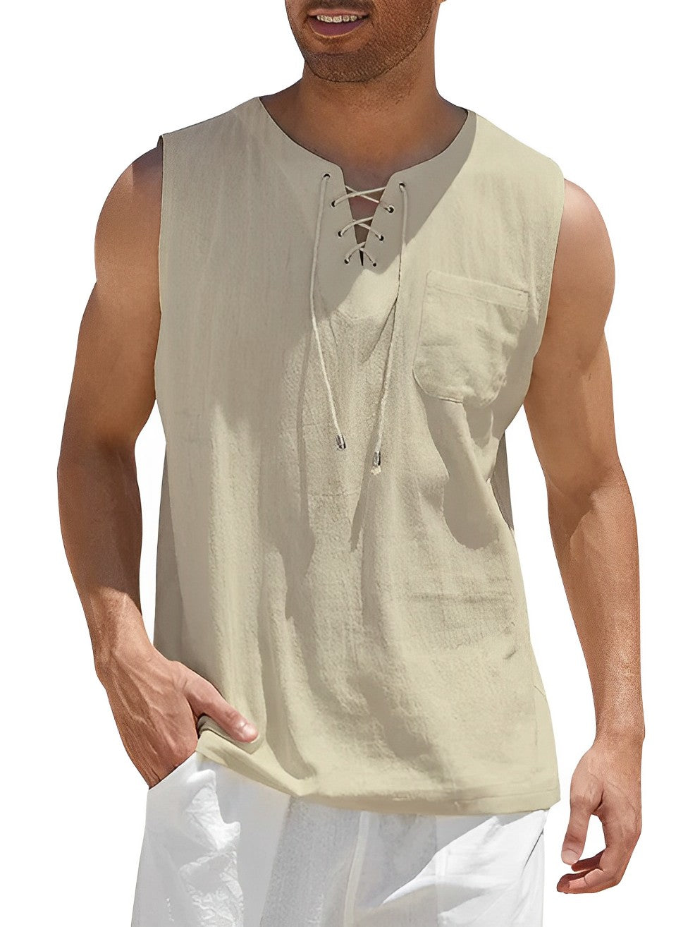 Variant image for Menns Tanktop Komfortabel Pustende Stoff-49