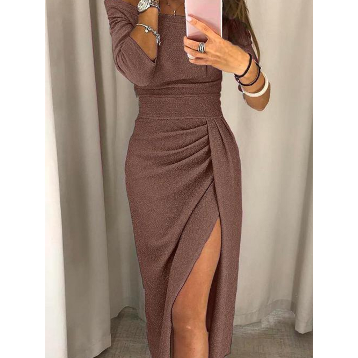 Kjole for kvinner Off-the-Shoulder Stil 2