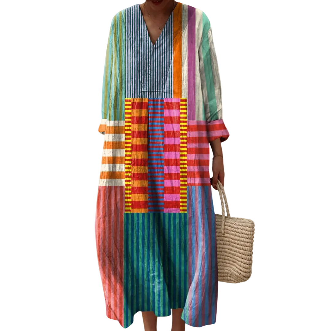 Kjoler Dame Geometrisk Design Sommerkjole Uformell 0