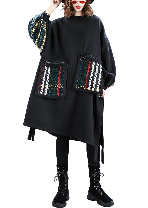 Kjoler Dame Oversized med Patchworkdesign 0