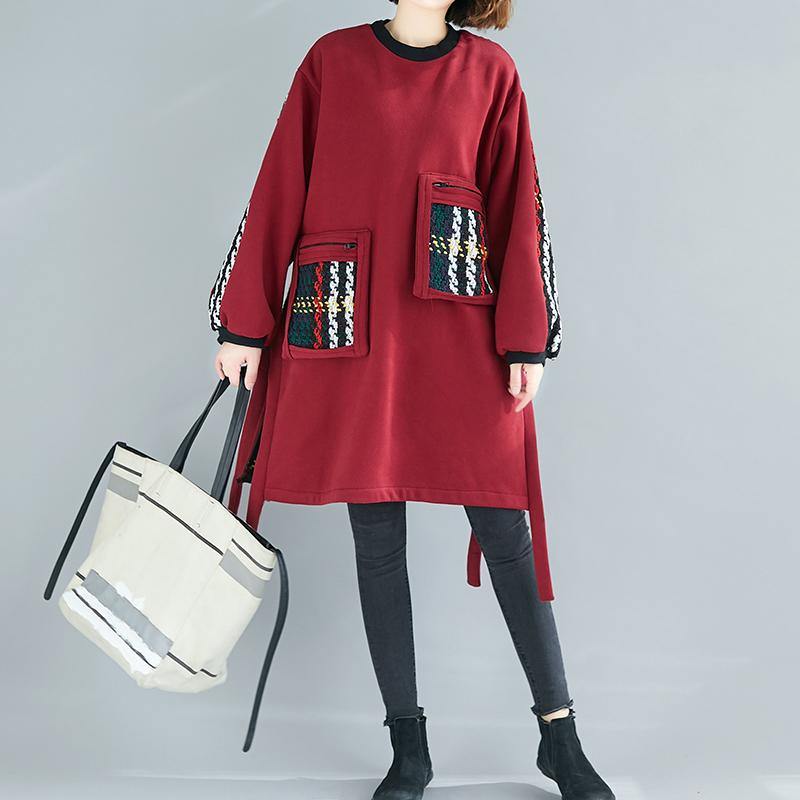 Kjoler Dame Oversized med Patchworkdesign 1