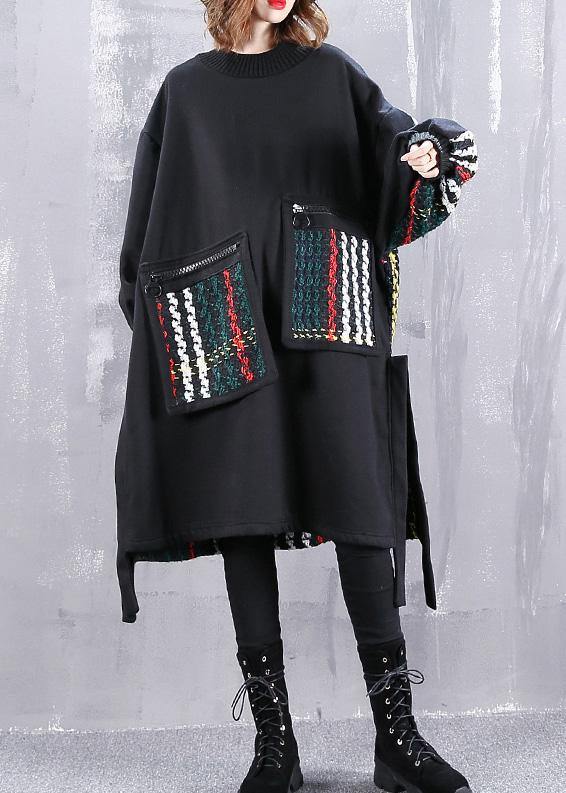 Kjoler Dame Oversized med Patchworkdesign 3