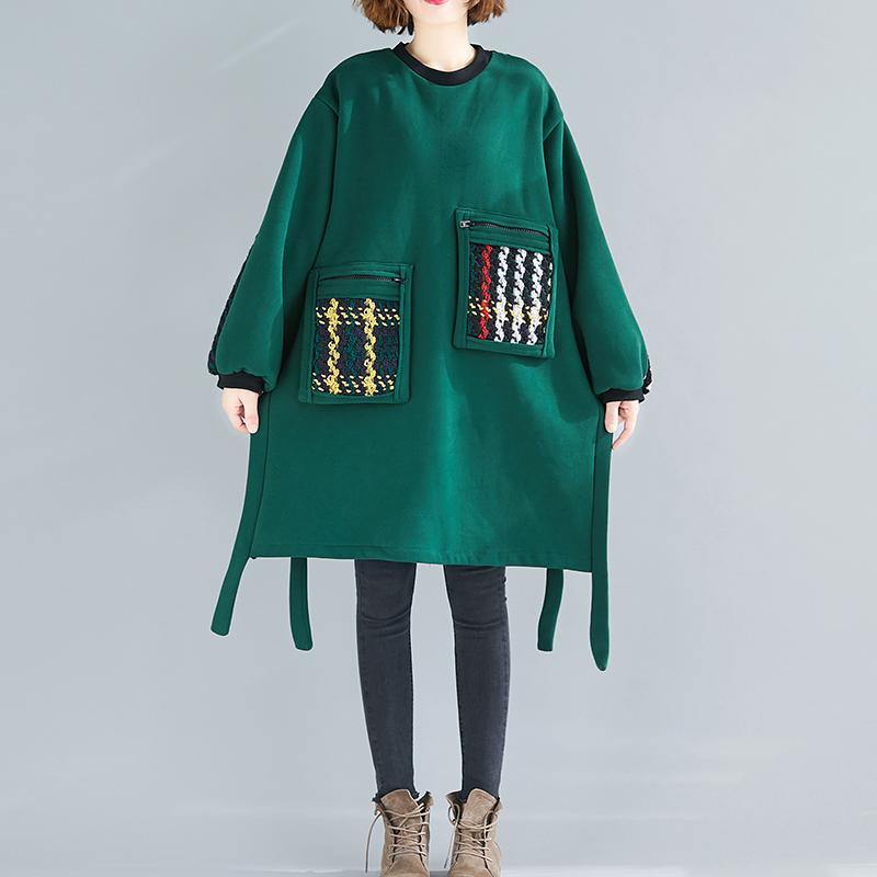 Kjoler Dame Oversized med Patchworkdesign 5