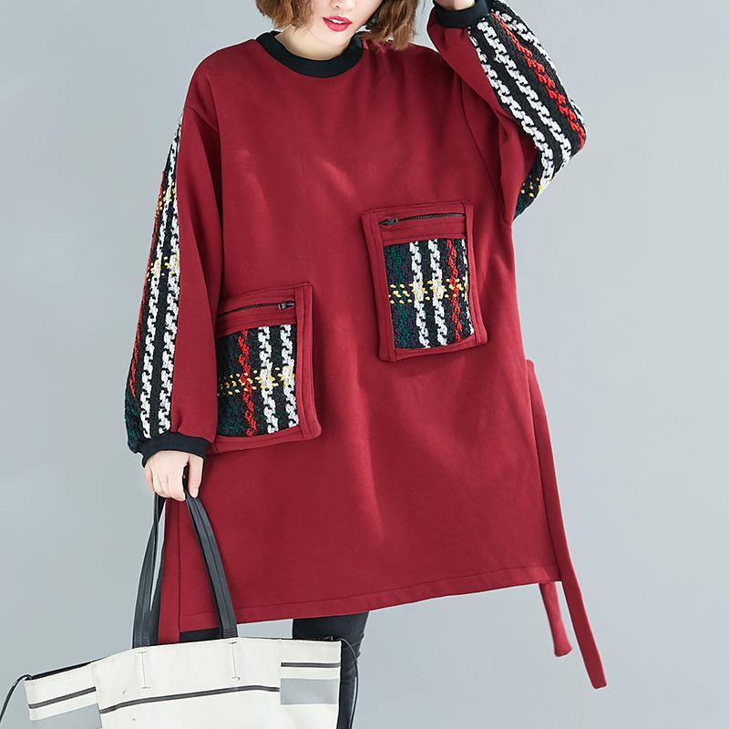 Kjoler Dame Oversized med Patchworkdesign 6