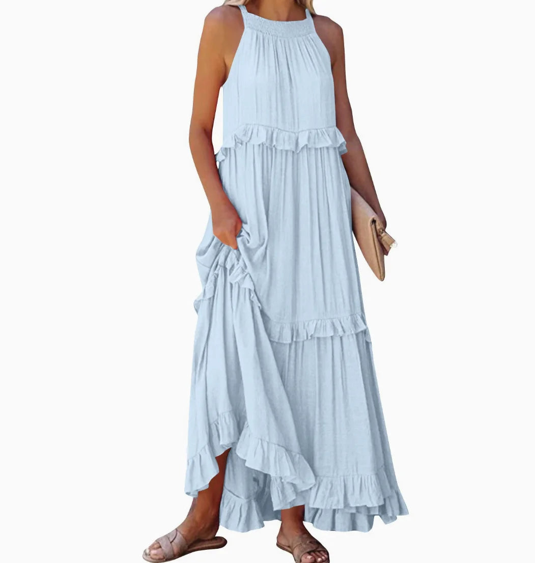 Kjoler Dame med Unikt Bladkantdesign for Sommerarrangementer 9