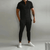 Variant image for Herre Joggedrakt Sett Sporty Stil Pustende Stoff-22