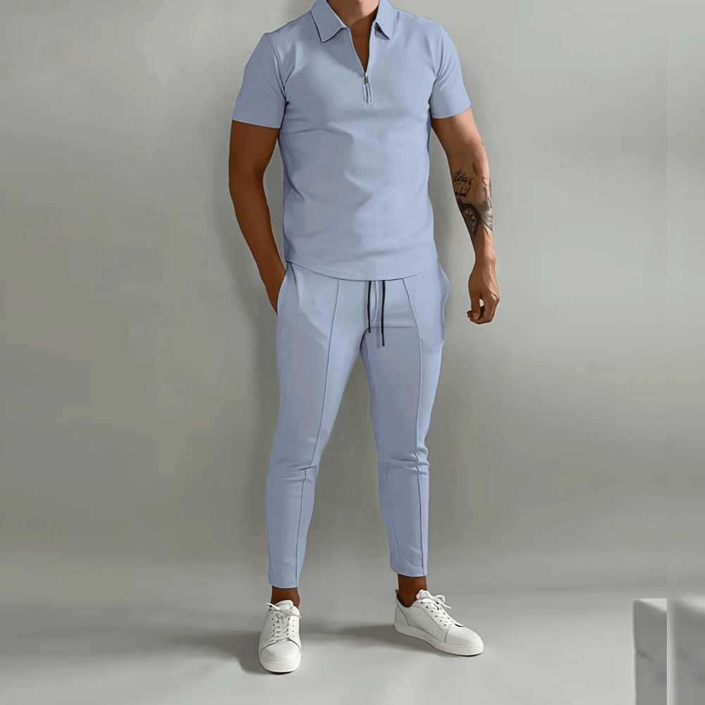 Variant image for Herre Joggedrakt Sett Sporty Stil Pustende Stoff-8