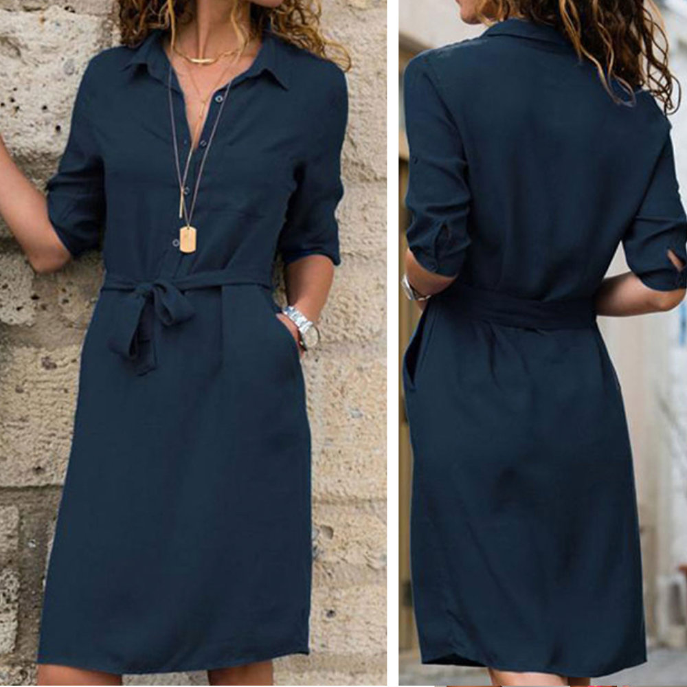Variant image for Kvinne Kjole Elegant Vårdesign Polyester-1