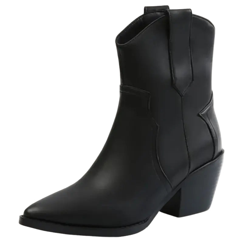 Korte Cowboylaarzen Imitert Lær Moderne Westernstil 0